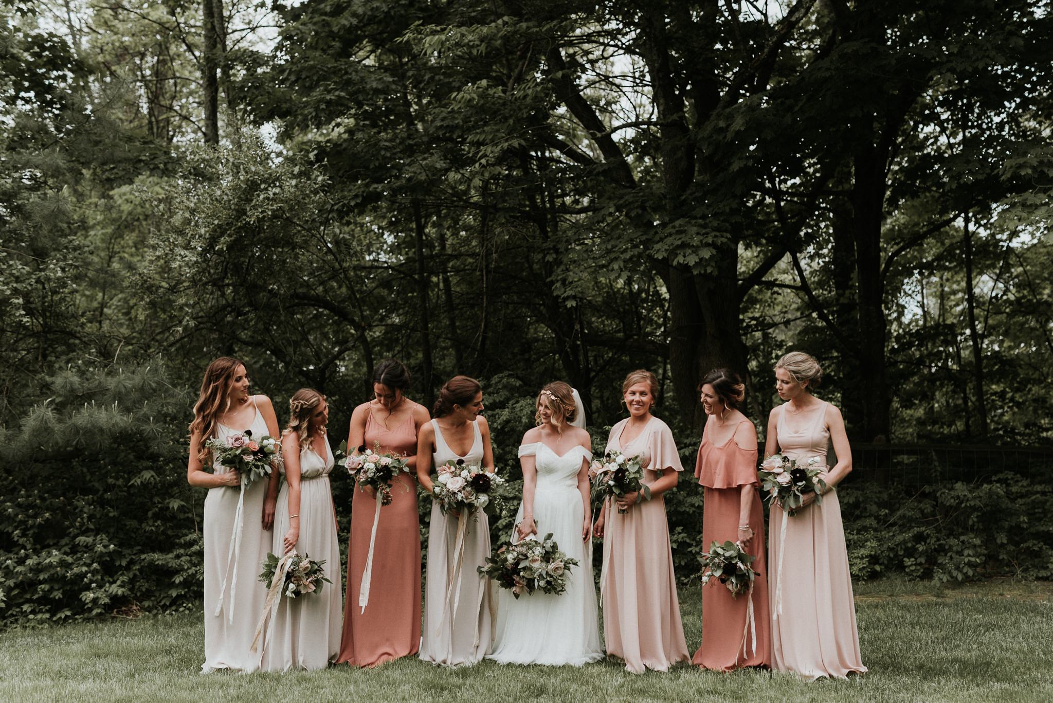 bedford village inn wedding show me your mumu bridesmaid dresses