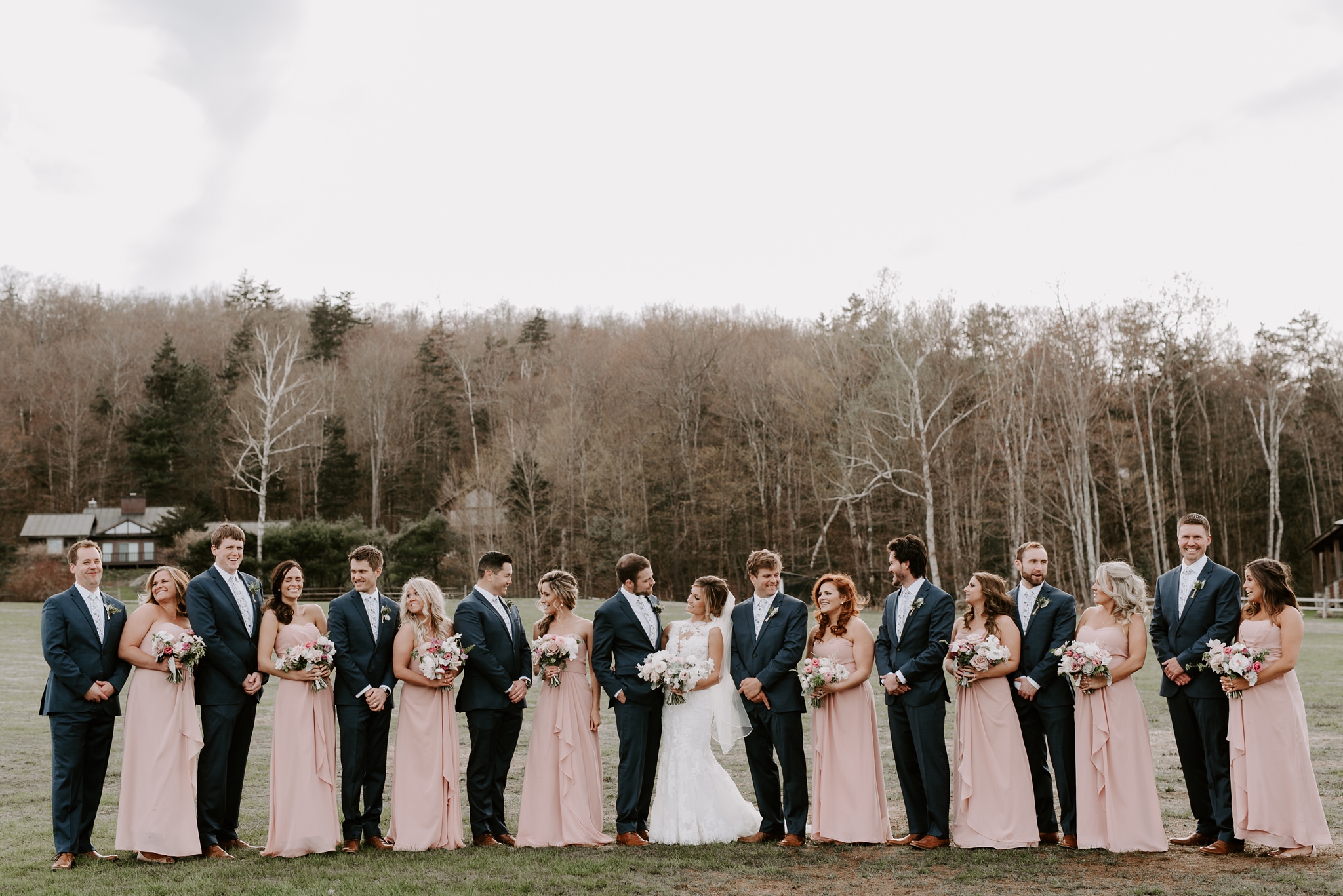 mountain top inn wedding bridal party